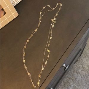 Nordstrom’s long gold necklace